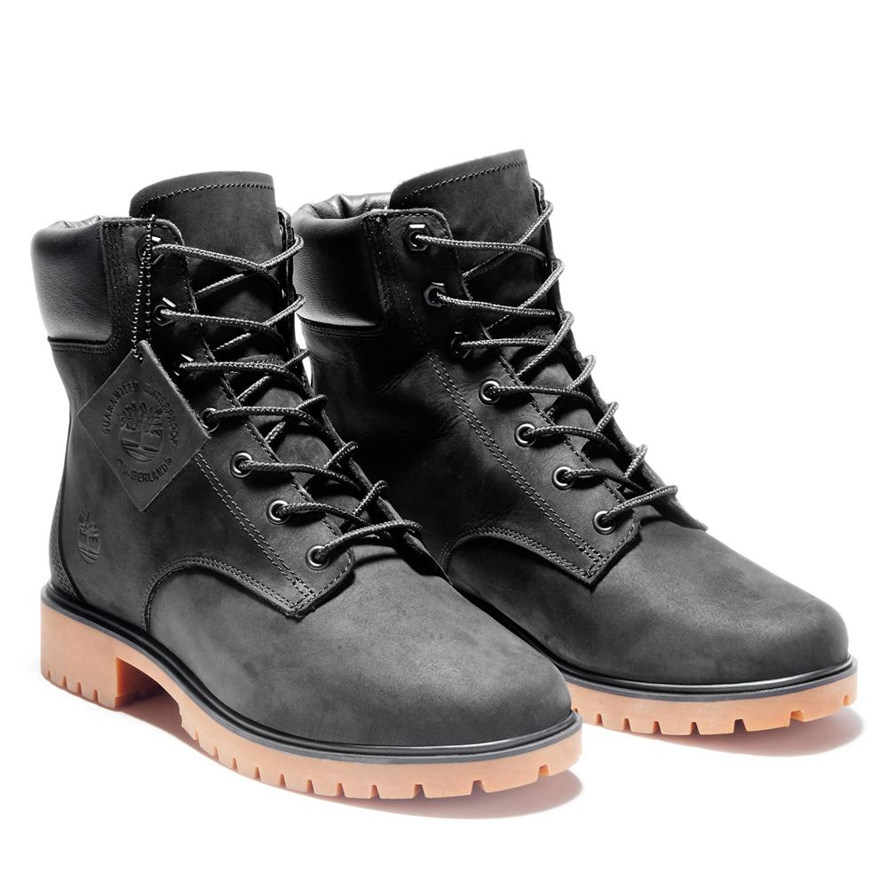 Botas 6-Inch Timberland Argentina Mujer - 6-Inch Jayne Waterproof Cuero - Negras - SBJPXI-016